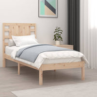 vidaXL Estrutura de cama solteiro 90x190 cm madeira maciça