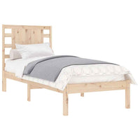 vidaXL Estrutura cama pequena solteiro 75x190 cm madeira maciça preto