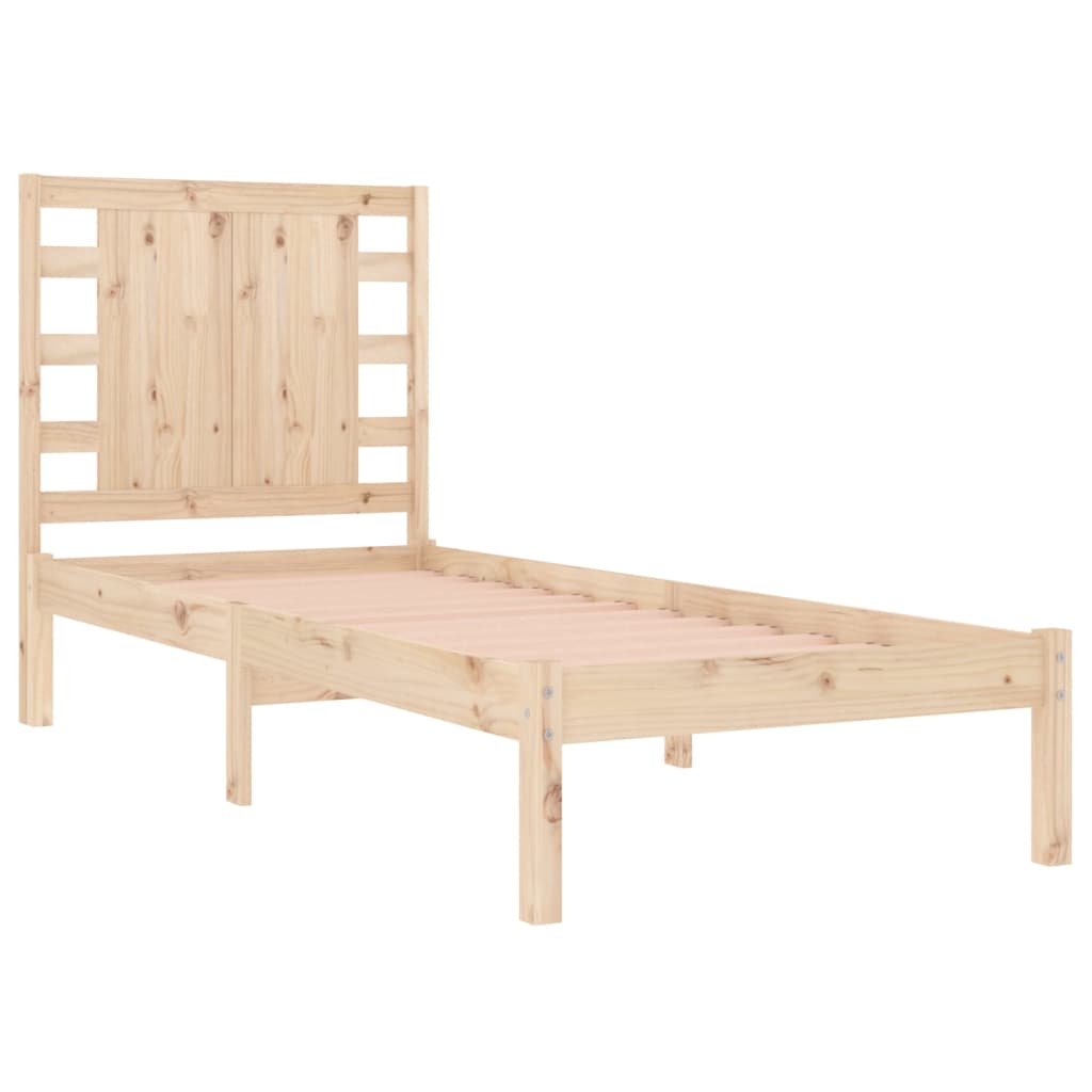 vidaXL Estrutura de cama solteiro 90x190 cm madeira maciça
