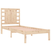 vidaXL Estrutura de cama solteiro 90x190 cm madeira maciça