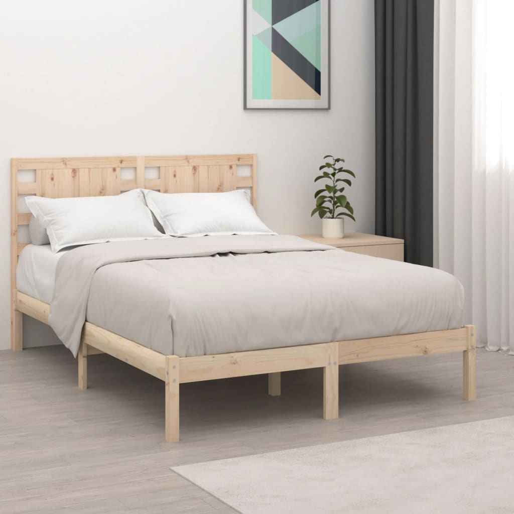 vidaXL Estrutura cama pequena solteiro 75x190 cm madeira maciça preto