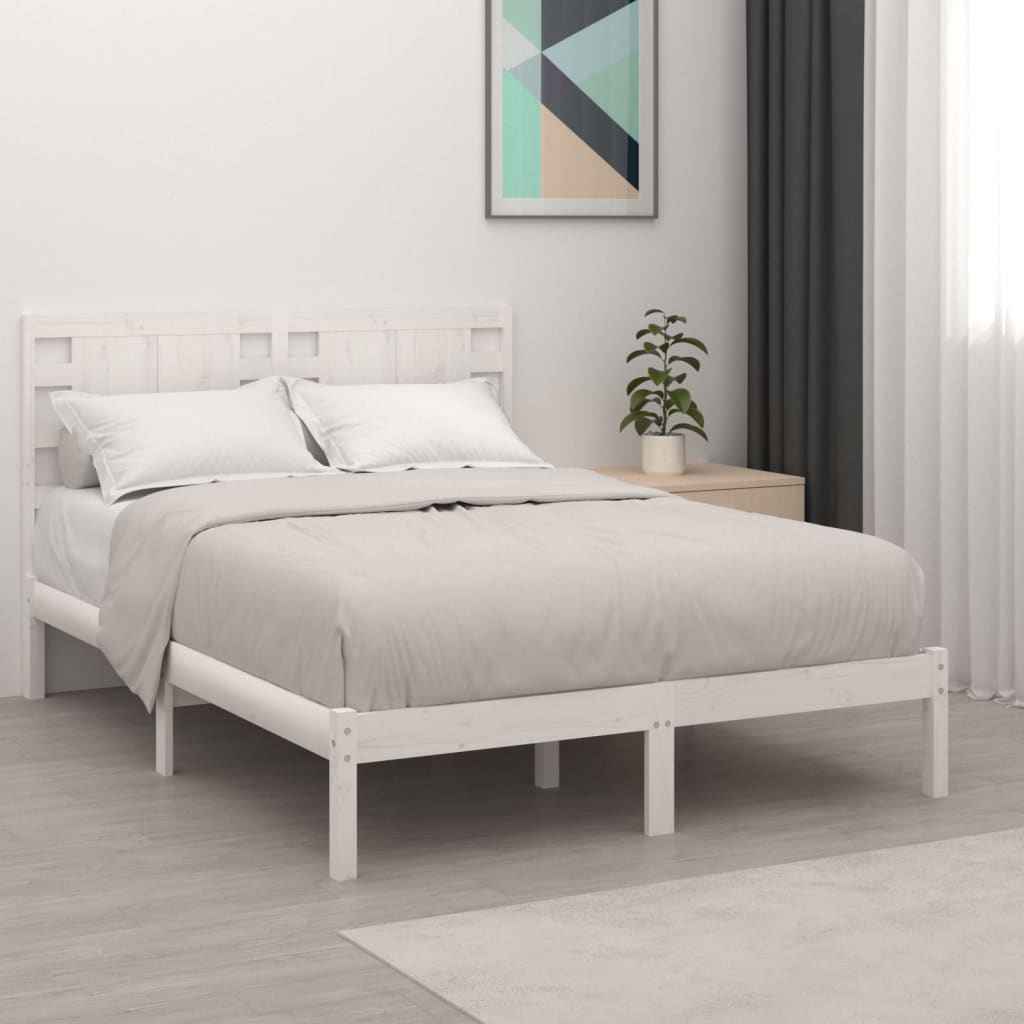 vidaXL Estrutura cama pequena solteiro 75x190 cm madeira maciça preto