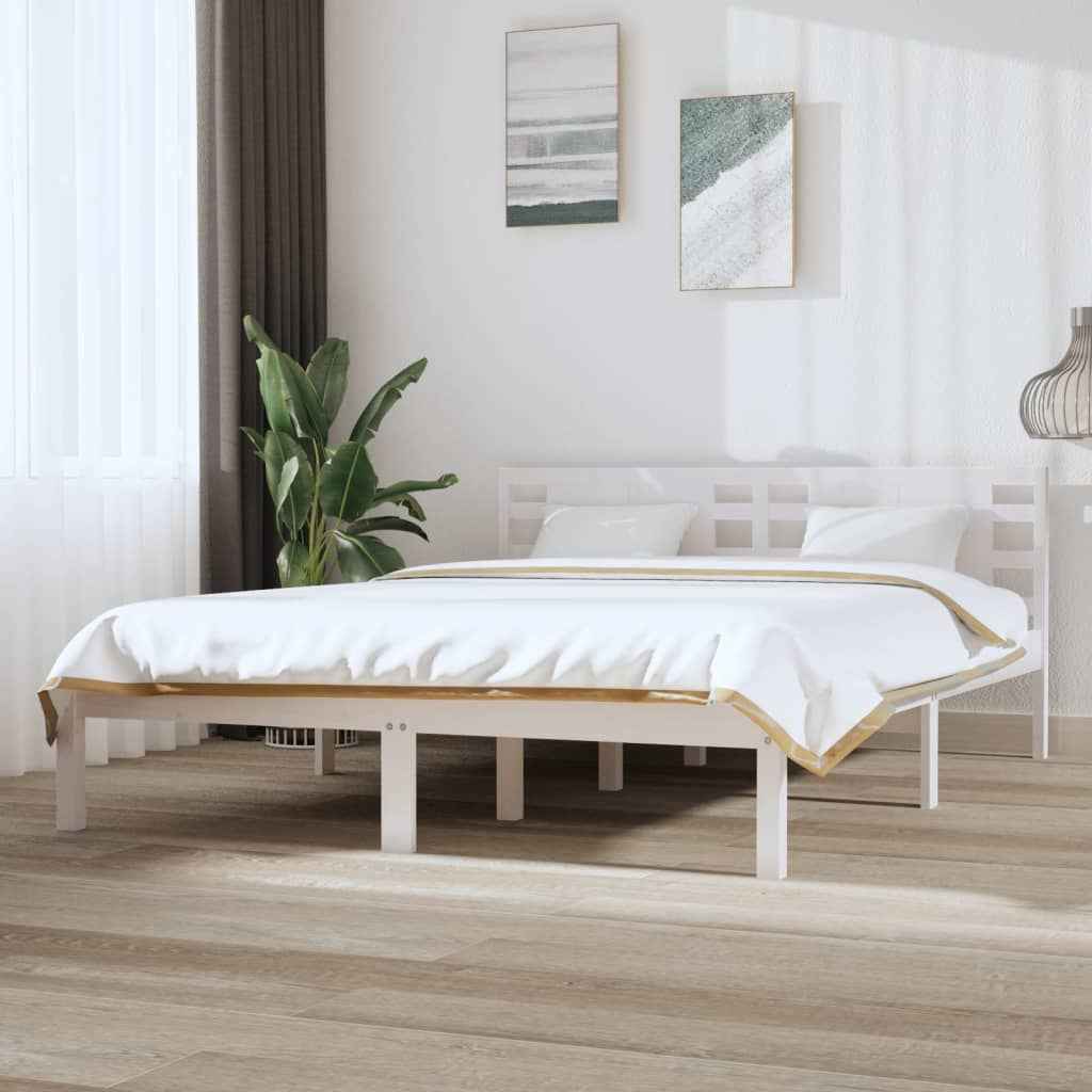 vidaXL Estrutura cama pequena solteiro 75x190 cm madeira maciça preto