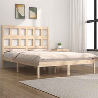 vidaXL Cama sem colchão 135x190 cm madeira de pinho maciça