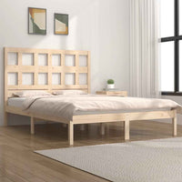 vidaXL Cama sem colchão 135x190 cm madeira de pinho maciça