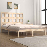 vidaXL Cama sem colchão 135x190 cm madeira de pinho maciça