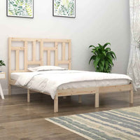 vidaXL Estrutura de cama casal 135x190 cm madeira maciça