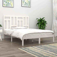 vidaXL Estrutura de cama casal 135x190 cm madeira maciça