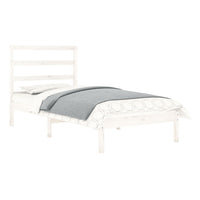 vidaXL Estrutura de cama casal 135x190 cm madeira maciça