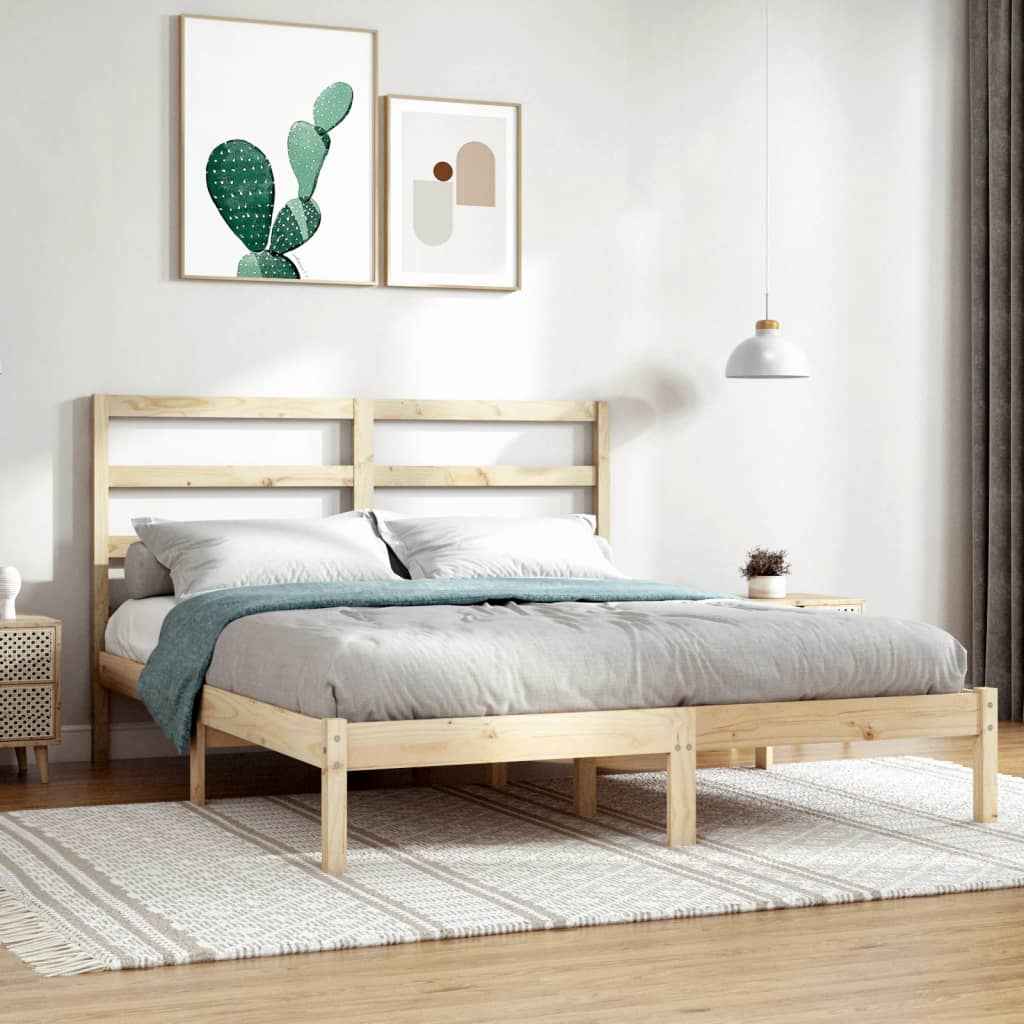 vidaXL Estrutura cama pequena solteiro 75x190 cm madeira maciça preto