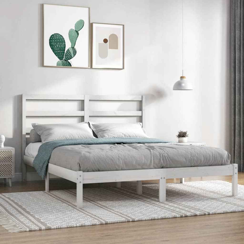 vidaXL Estrutura cama pequena solteiro 75x190 cm madeira maciça preto