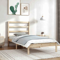 vidaXL Estrutura cama pequena solteiro 75x190 cm madeira maciça preto