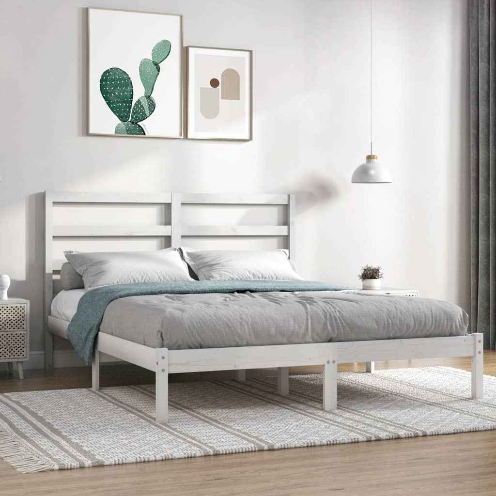 vidaXL Estrutura cama pequena solteiro 75x190 cm madeira maciça preto