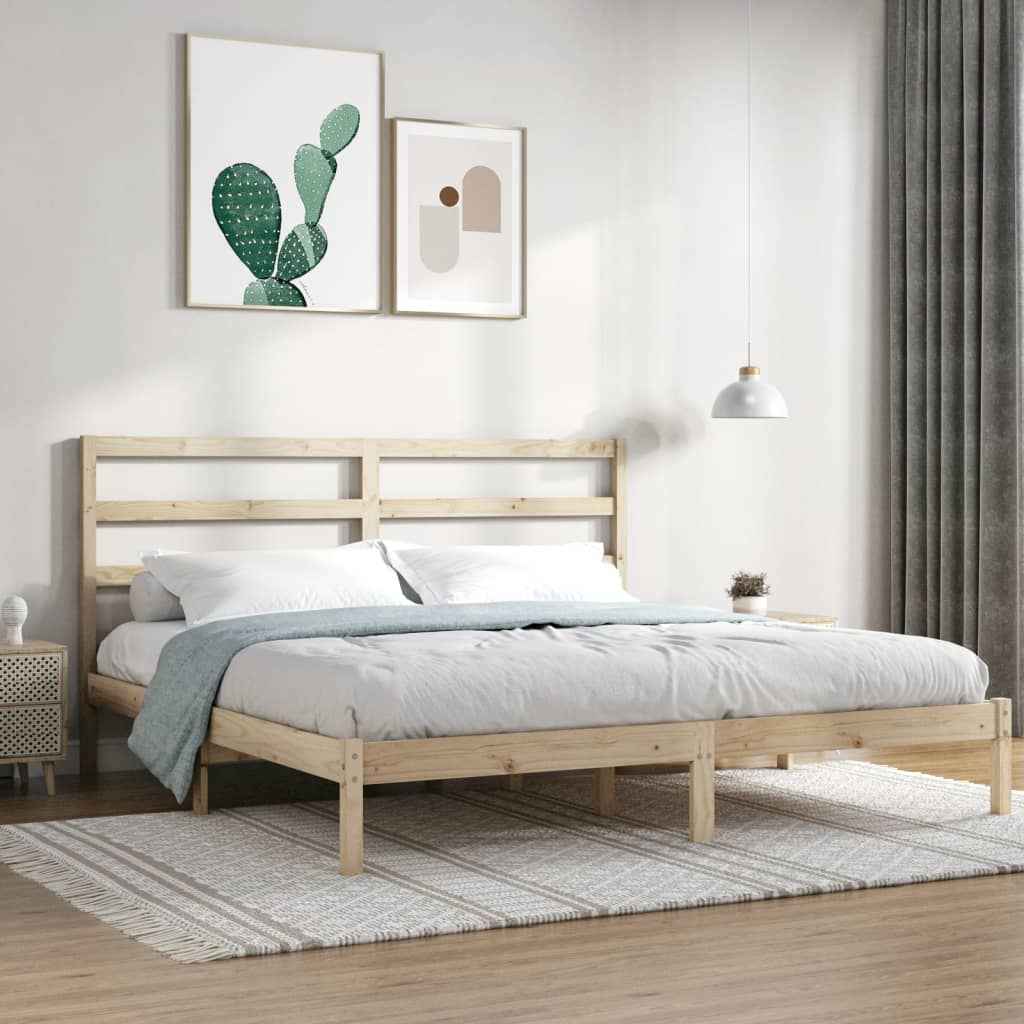 vidaXL Estrutura cama pequena solteiro 75x190 cm madeira maciça preto