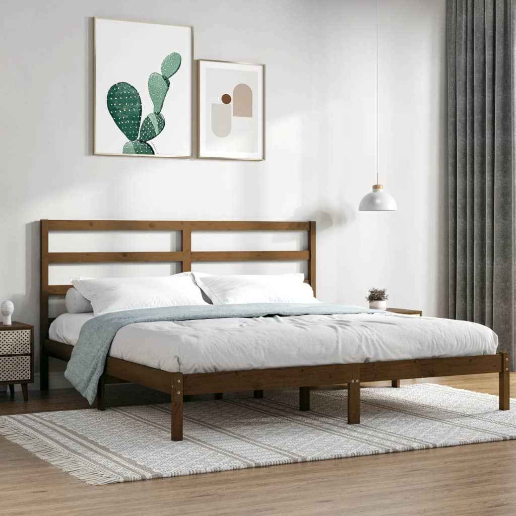 vidaXL Estrutura cama pequena solteiro 75x190 cm madeira maciça preto