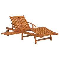 vidaXL 2 pcs conjunto espreguiçadeiras c/ mesa de centro acácia maciça