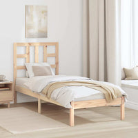 vidaXL Estrutura de cama casal 135x190 cm madeira maciça