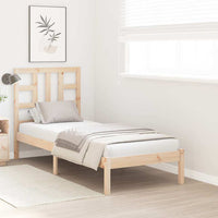 vidaXL Estrutura de cama casal 135x190 cm madeira maciça