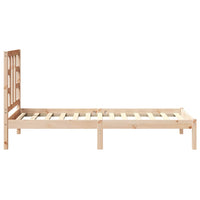 vidaXL Estrutura de cama casal 135x190 cm madeira maciça