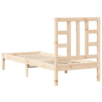 vidaXL Estrutura de cama casal 135x190 cm madeira maciça