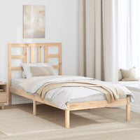 vidaXL Estrutura de cama casal 135x190 cm madeira maciça