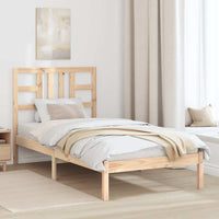 vidaXL Estrutura de cama casal 135x190 cm madeira maciça