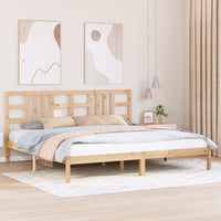 vidaXL Estrutura de cama casal 135x190 cm madeira maciça