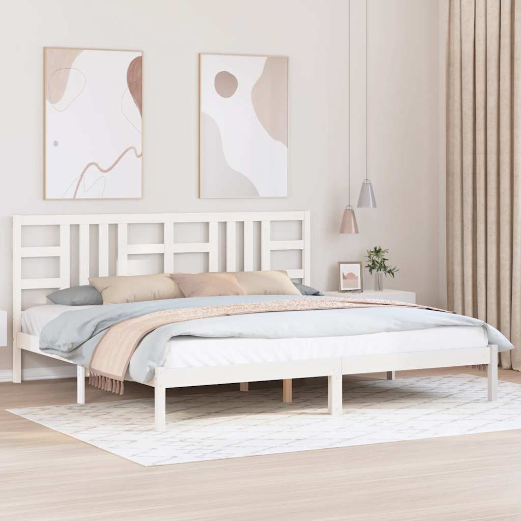 vidaXL Estrutura de cama casal 135x190 cm madeira maciça