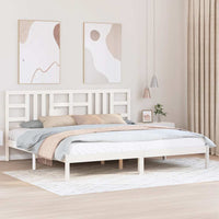 vidaXL Estrutura de cama casal 135x190 cm madeira maciça