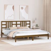 vidaXL Estrutura de cama casal 135x190 cm madeira maciça