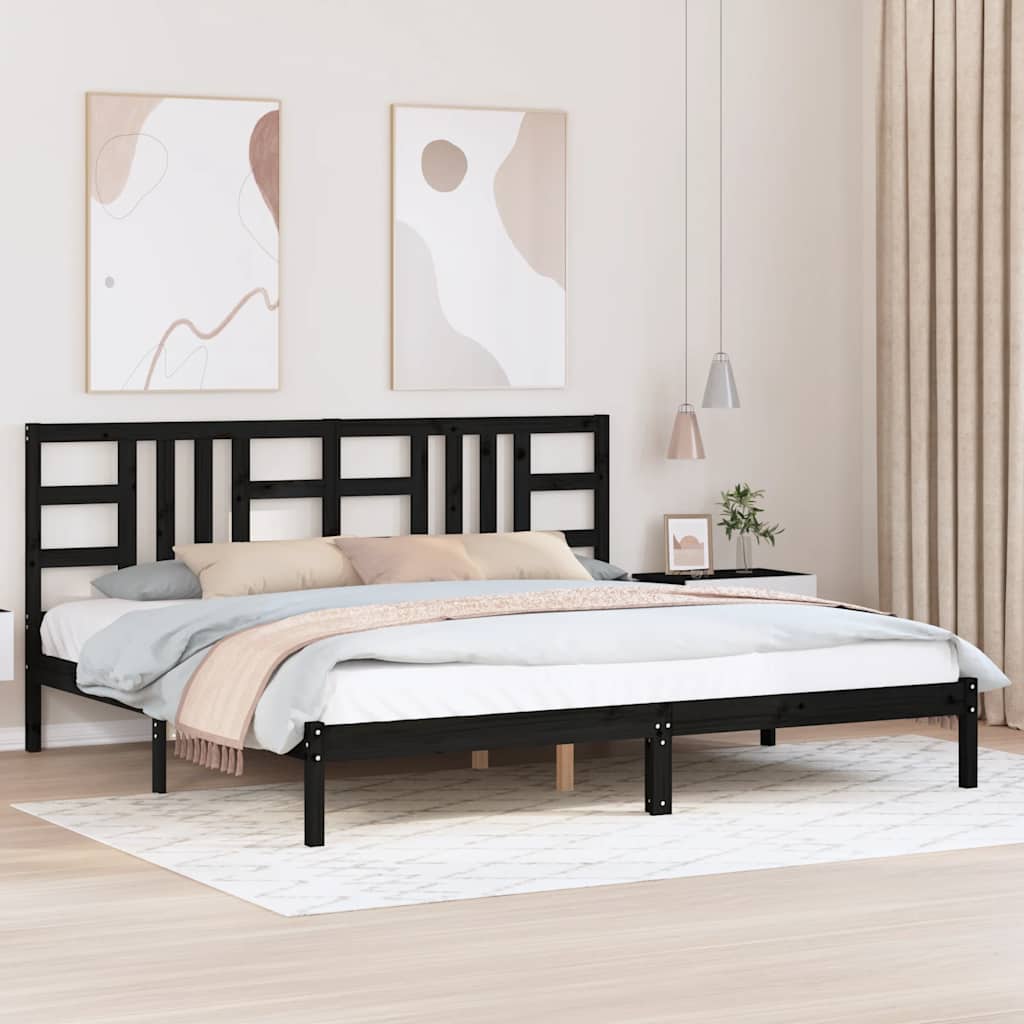 vidaXL Estrutura de cama casal 135x190 cm madeira maciça