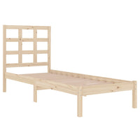vidaXL Estrutura cama pequena solteiro 75x190 cm madeira maciça branco