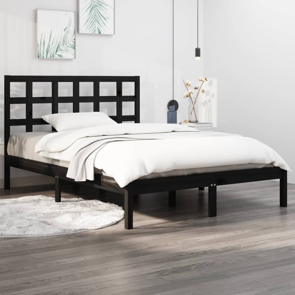 vidaXL Estrutura cama pequena solteiro 75x190 cm madeira maciça branco