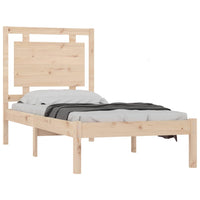 vidaXL Estrutura cama pequena solteiro 75x190 cm madeira maciça preto