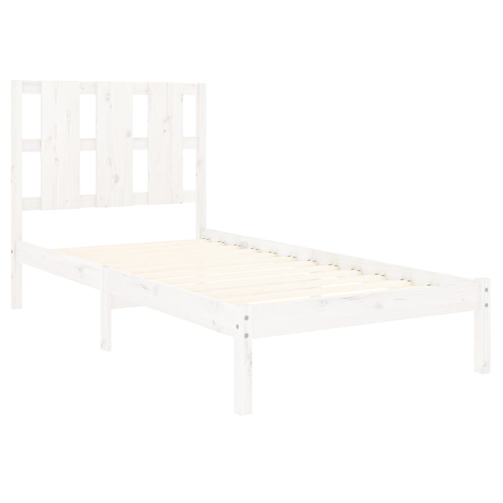 vidaXL Estrutura de cama casal 135x190 cm madeira maciça
