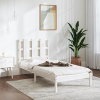 vidaXL Estrutura de cama casal 135x190 cm madeira maciça