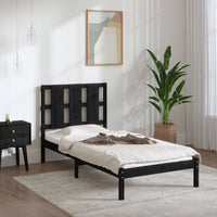 vidaXL Estrutura de cama casal 135x190 cm madeira maciça