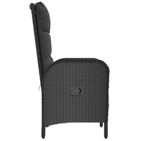 vidaXL Cadeiras de exterior 2 pcs vime PE preto