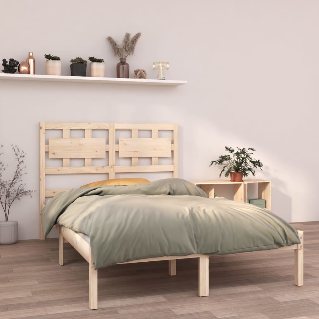vidaXL Estrutura cama pequena solteiro 75x190 cm madeira maciça preto