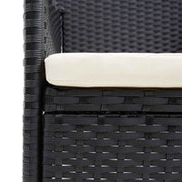 vidaXL Cadeiras de jantar para jardim 4 pcs vime PE preto