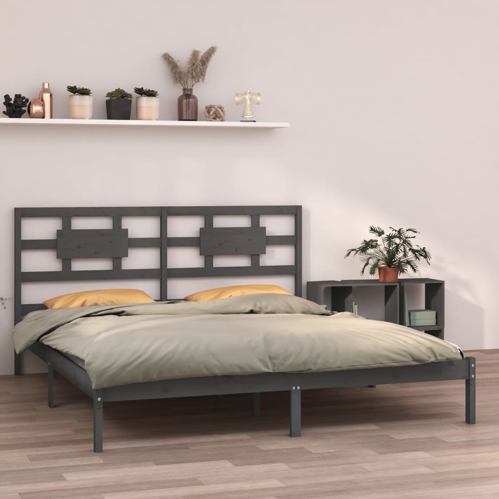 vidaXL Estrutura cama pequena solteiro 75x190 cm madeira maciça preto