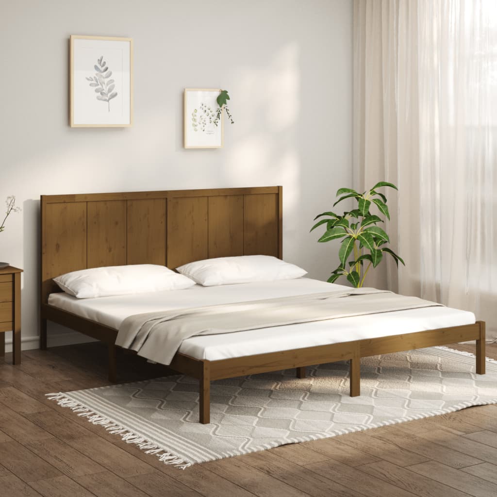 vidaXL Cama sem colchão 120x190 cm madeira de pinho maciça
