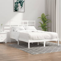 vidaXL Estrutura de cama 140x190 cm madeira maciça preto