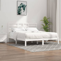 vidaXL Estrutura de cama 140x190 cm madeira maciça preto