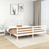 vidaXL Estrutura de cama 200x200 cm madeira maciça cinzento