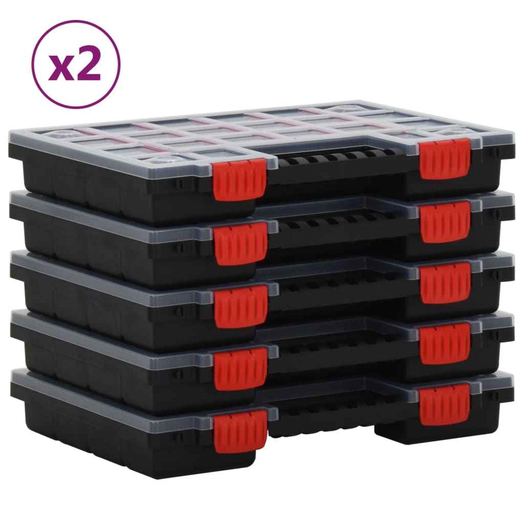 vidaXL Caixas de arrumação 5 pcs 34,5x25x5 cm polipropileno