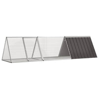 vidaXL Gaiola p/ coelhos 201,5x80,5x71 cm aço galvanizado antracite