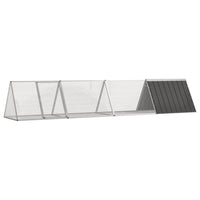 vidaXL Gaiola p/ coelhos 201,5x80,5x71 cm aço galvanizado antracite