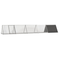 vidaXL Gaiola p/ coelhos 201,5x80,5x71 cm aço galvanizado antracite