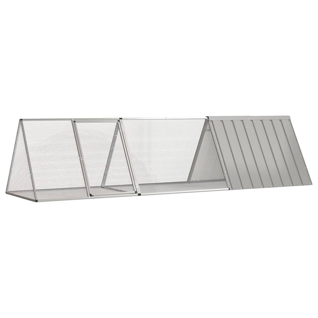 vidaXL Gaiola p/ coelhos 201,5x80,5x71 cm aço galvanizado antracite